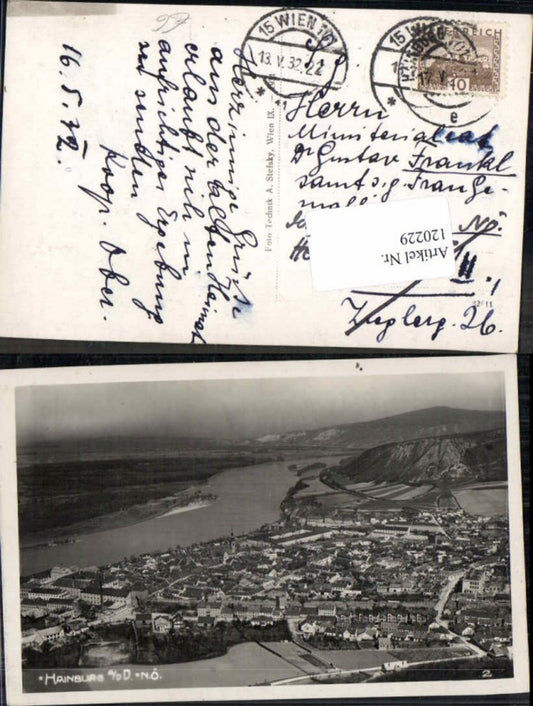 120229,Fliegeraufnahme Hainburg a.d. Donau 1932
