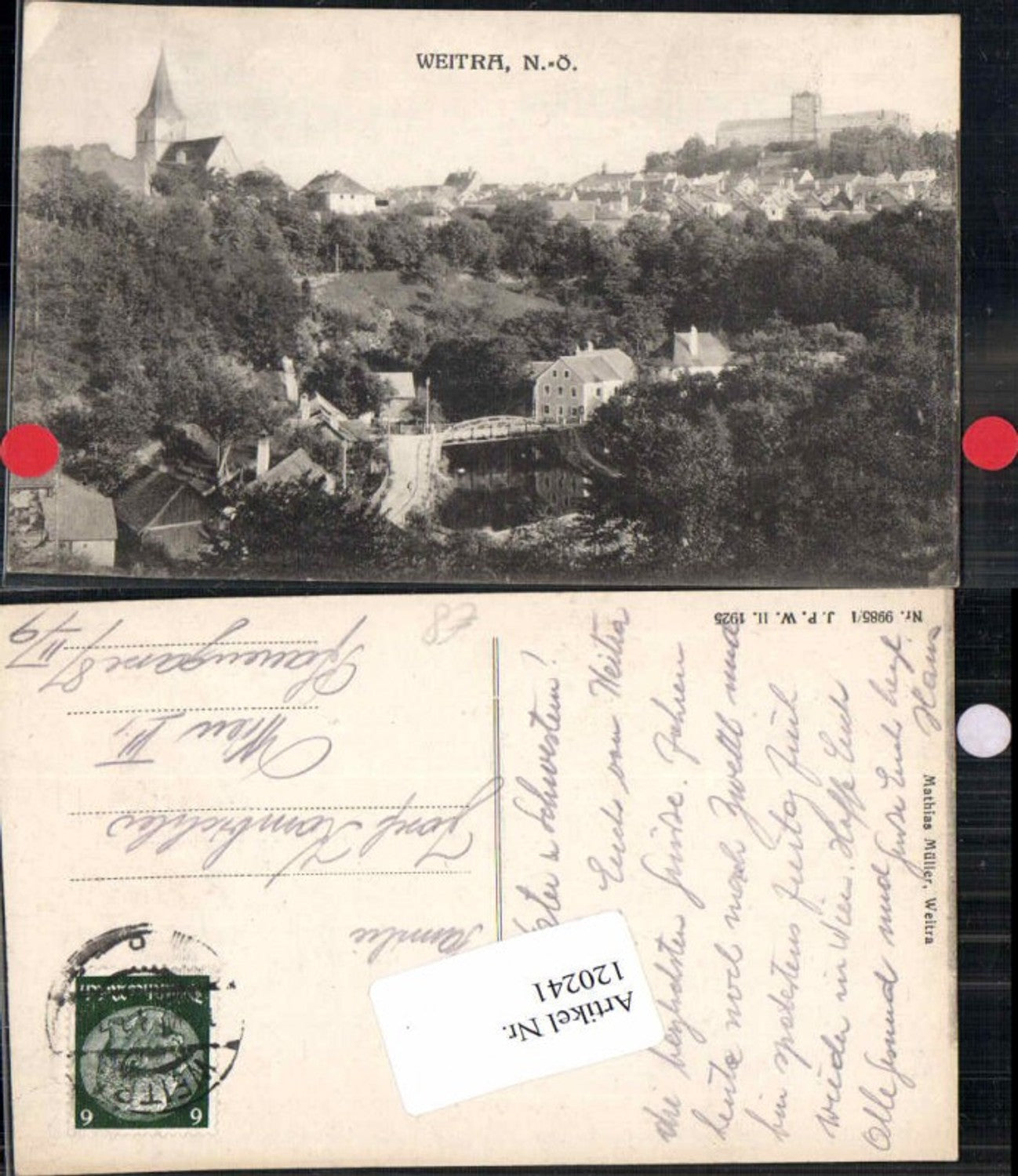 120241,Weitra Tolle Ortsansicht 1925