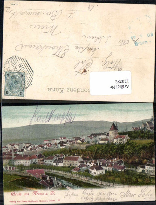 120282,Krems a.d. Donau Teilansicht 1900