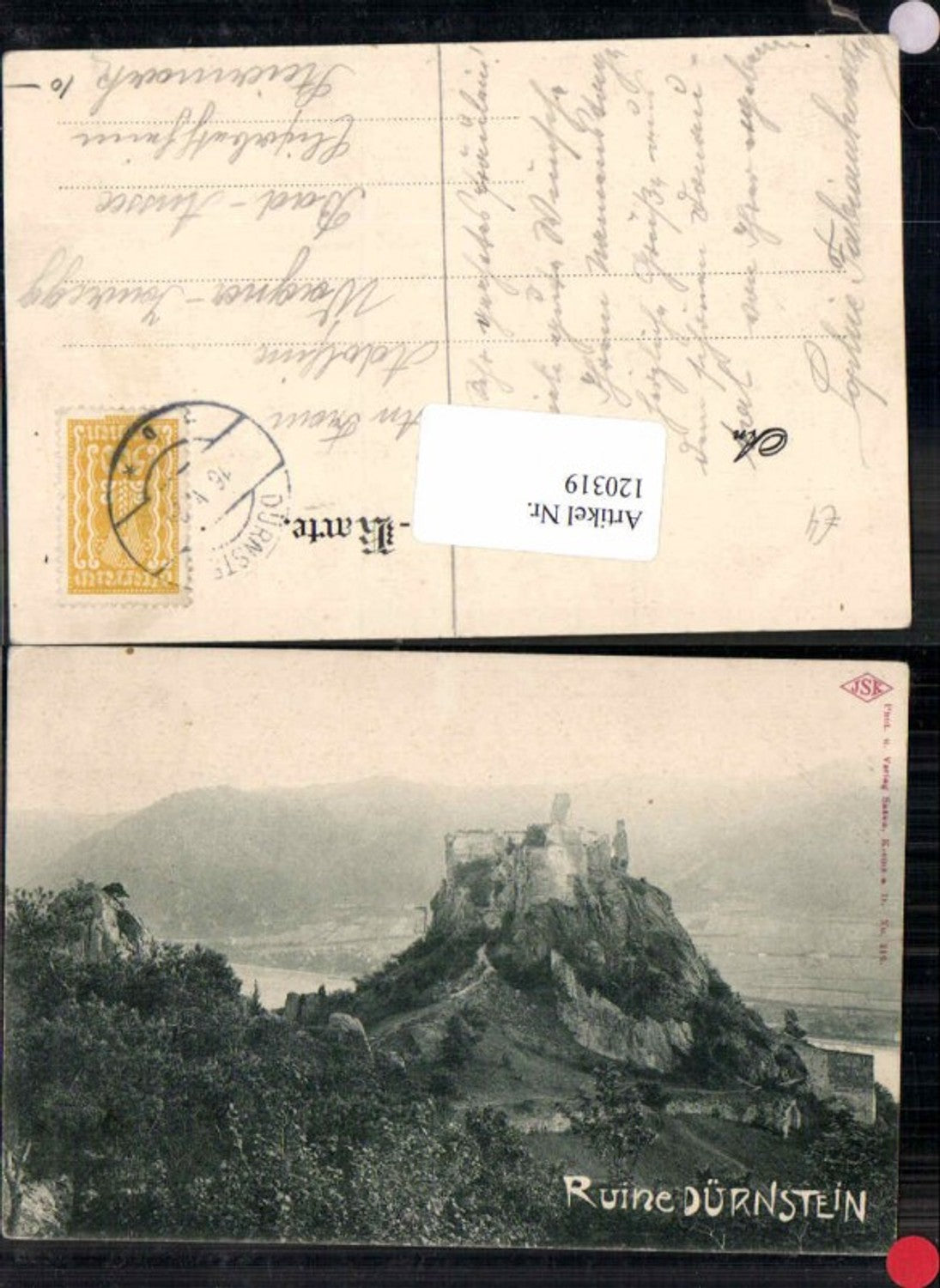 120319,Ruine Dürnstein in der Wachau 1924