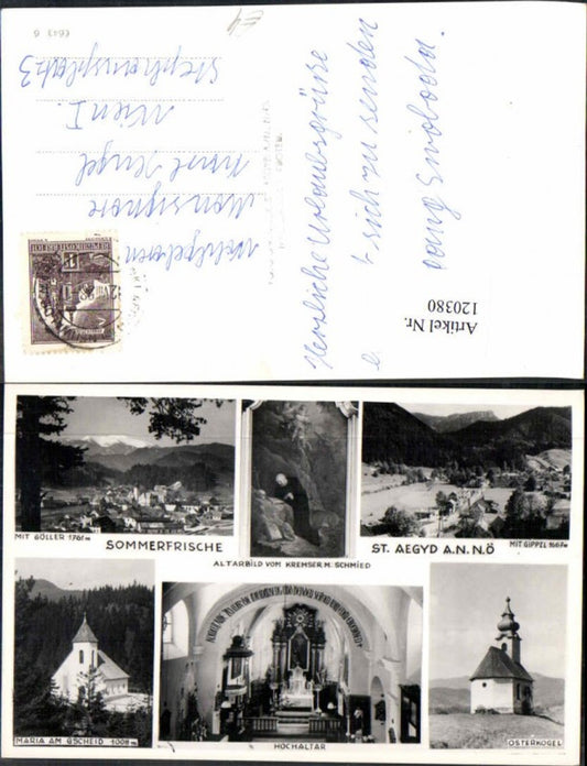 120380,St Aegyd am Neuwalde Mehrbild Maria am Gscheid Kirche Altar