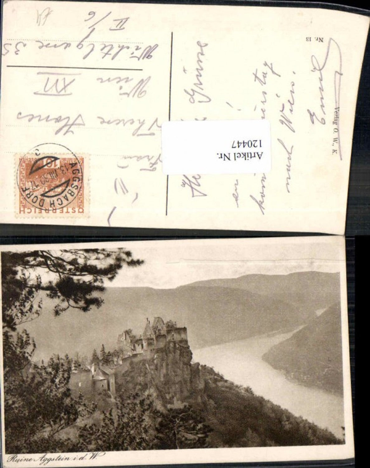 120447,Ruine Aggsbach a.d. Donau Wachau 1930