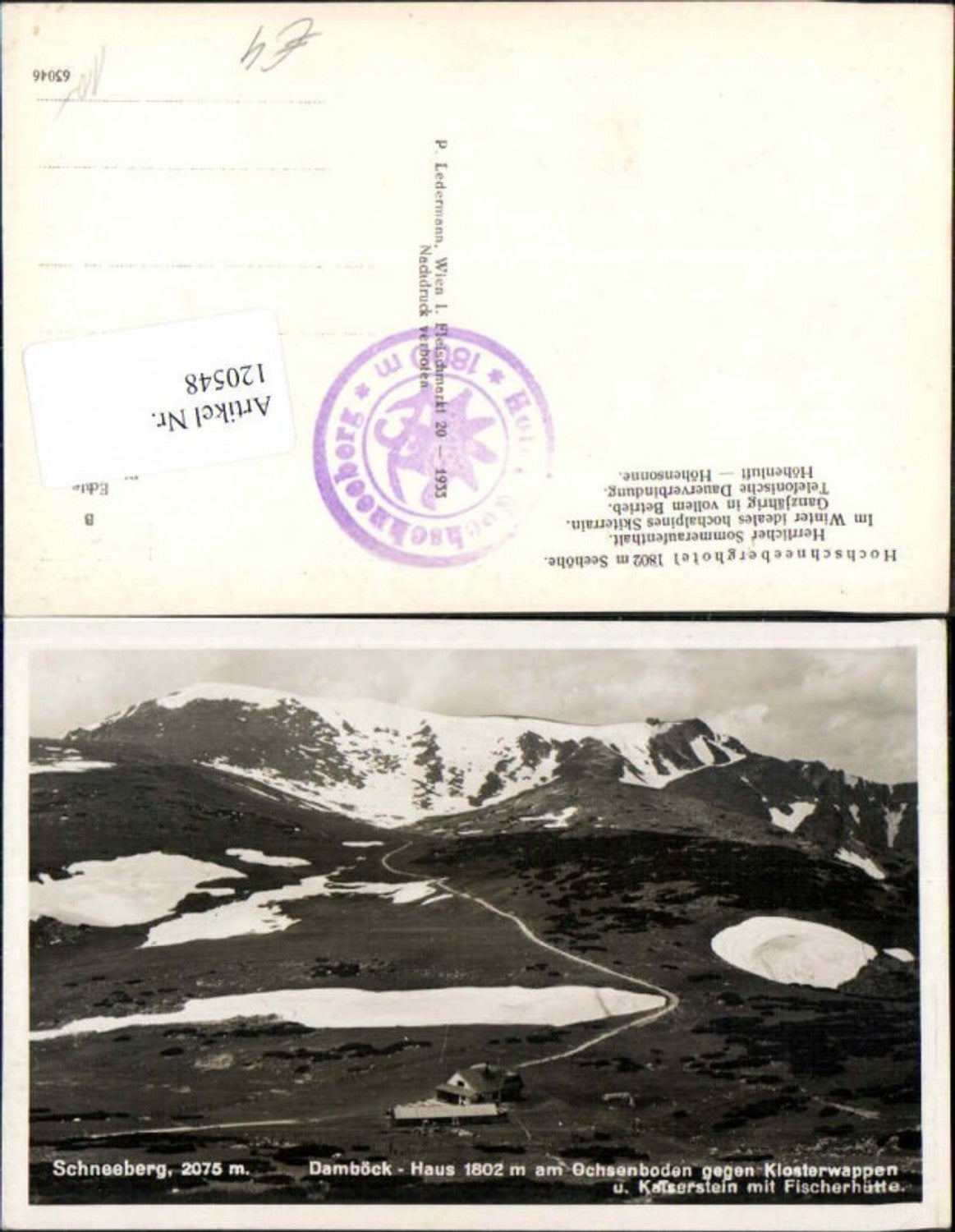 120548,Damböckhaus Schneeberg bei Puchberg am Schneeberg Ochsenboden