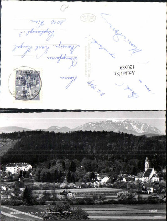 120589,Seebenstein Totale m. Schneeberg