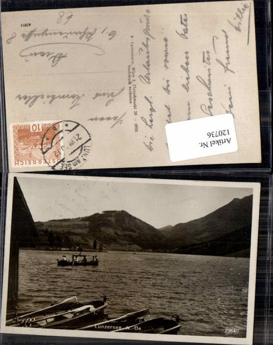 120736,Lunzersee bei Lunz am See Boot am See 1930 seltene Ansicht