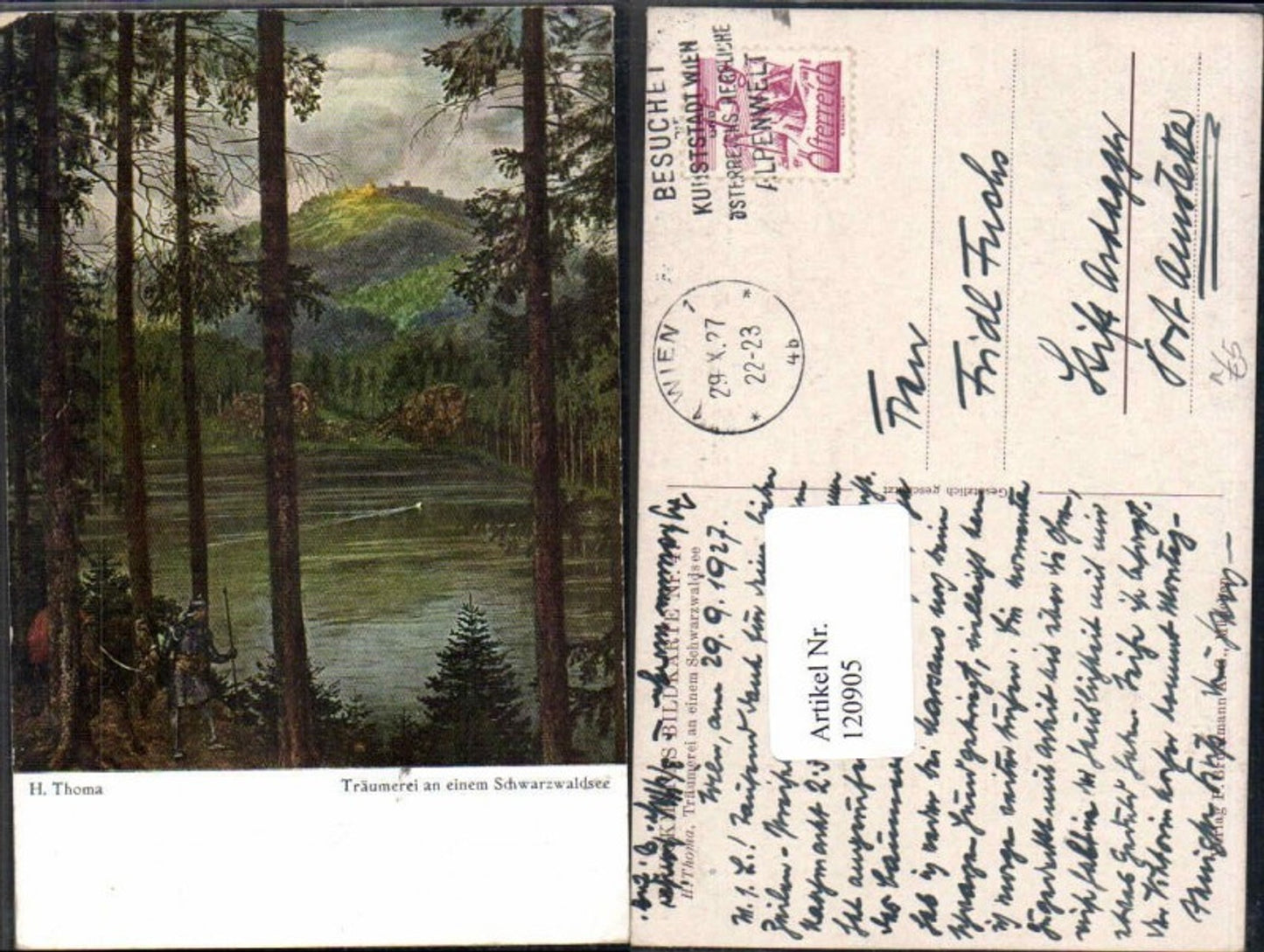 120905,H. Thoma Träumerei an einem Schwarzwaldsee Schwarzwald