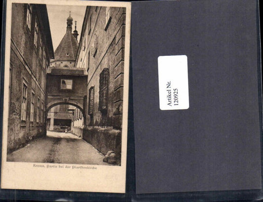 120925,Krems a.d. Donau Partie in der Strasse Piaristenkirche Studie 1910