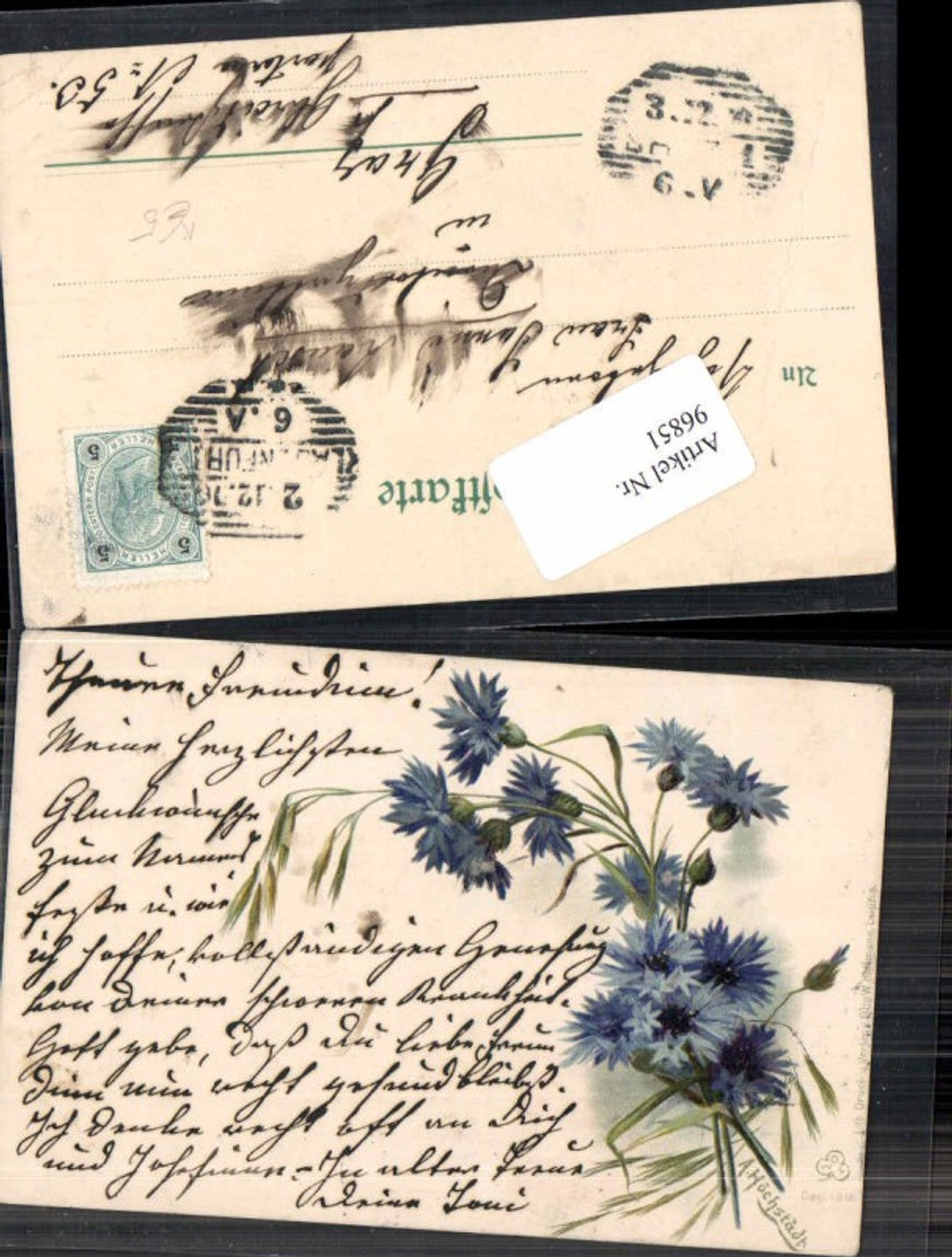 96851,A. Höchstädt Blumen  Litho 1900