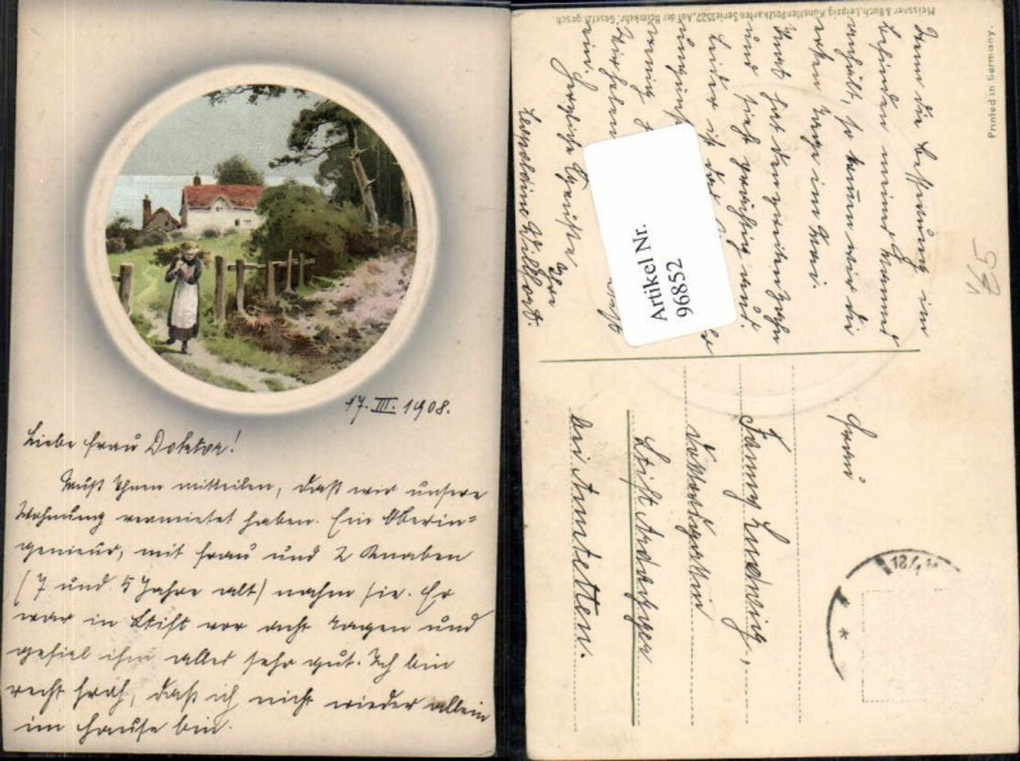 96852,Meissner Buch 1527 Präge AK Landwirtschaft Bäuerunn Bauer 1908