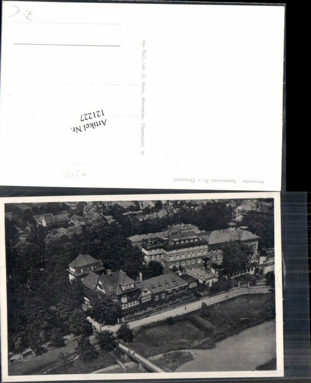 121227,Ahrweiler Sanatorium Dr Ehrenwall Fliegeraufnahme