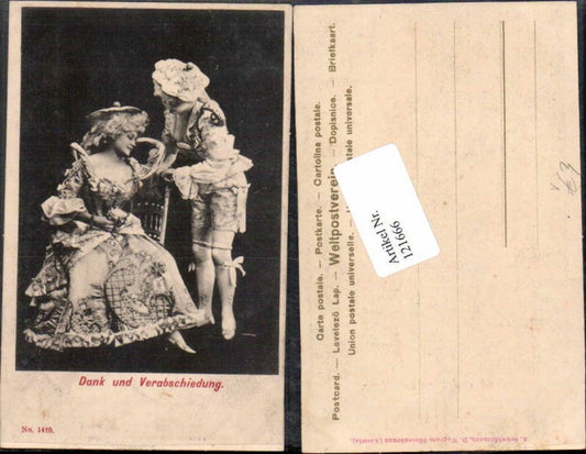 121666,Dank u. Verabschiedung Edwardian Girl Fashion Mode Theater 1900 Schwidernoch
