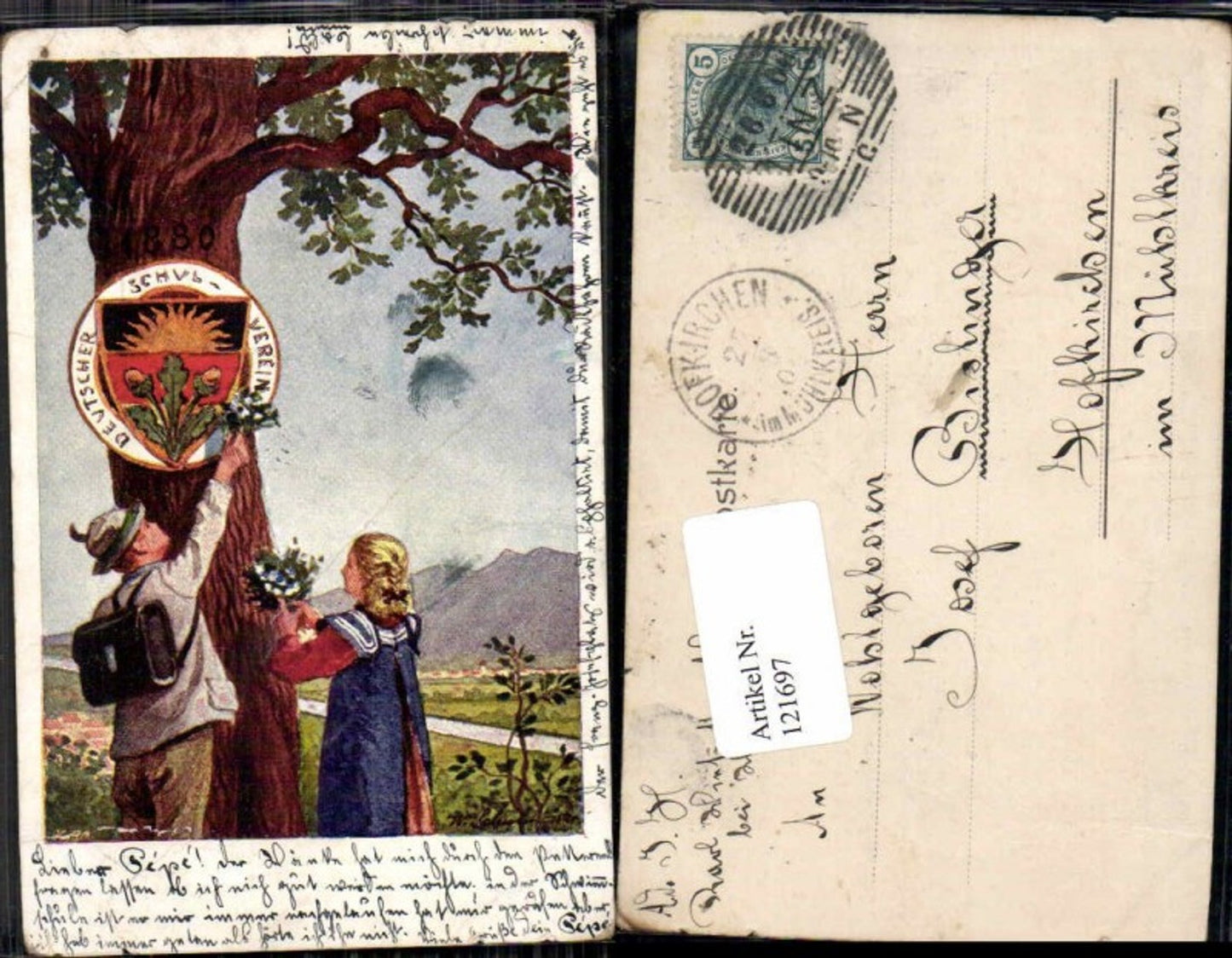 121697,Deutscher Schulverein Kinder Baum 1880