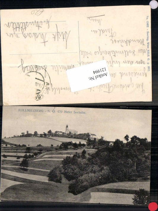 121994,Kollmitzberg bei Ardagger Amstetten Ortsansicht um 1912
