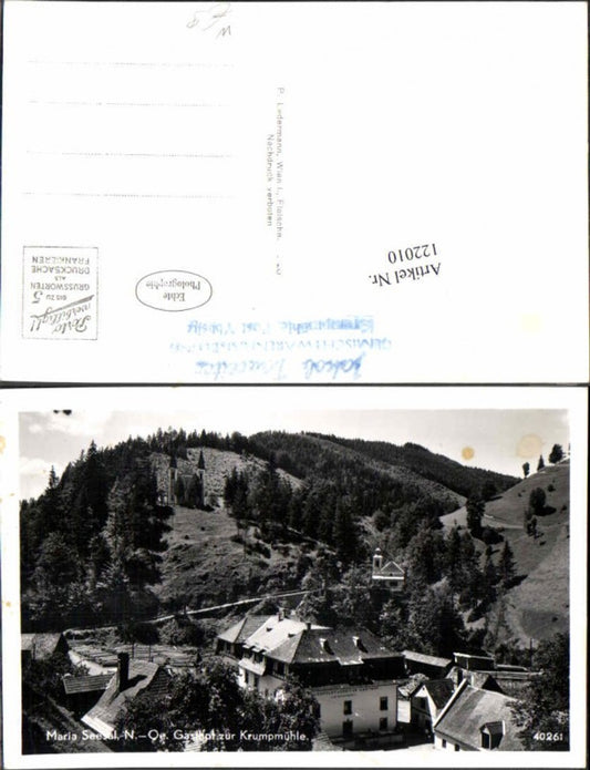 122010,Maria Seesal Gasthaus Krumpmühle bei Ybbsitz