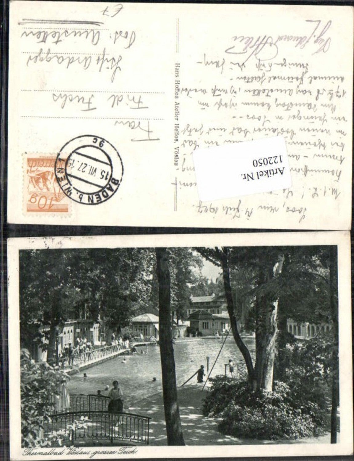 122050,Vöslau Grosser Teich 1927