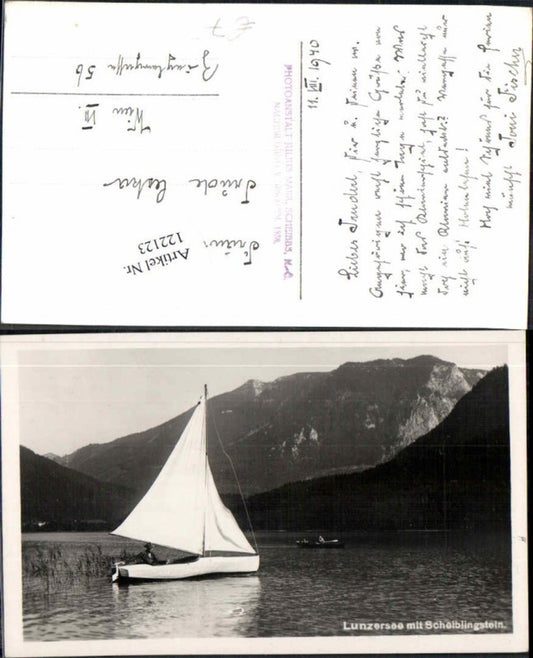 122123,Segelboot Segelschiff am Lunzersee bei Lunz am See 1938