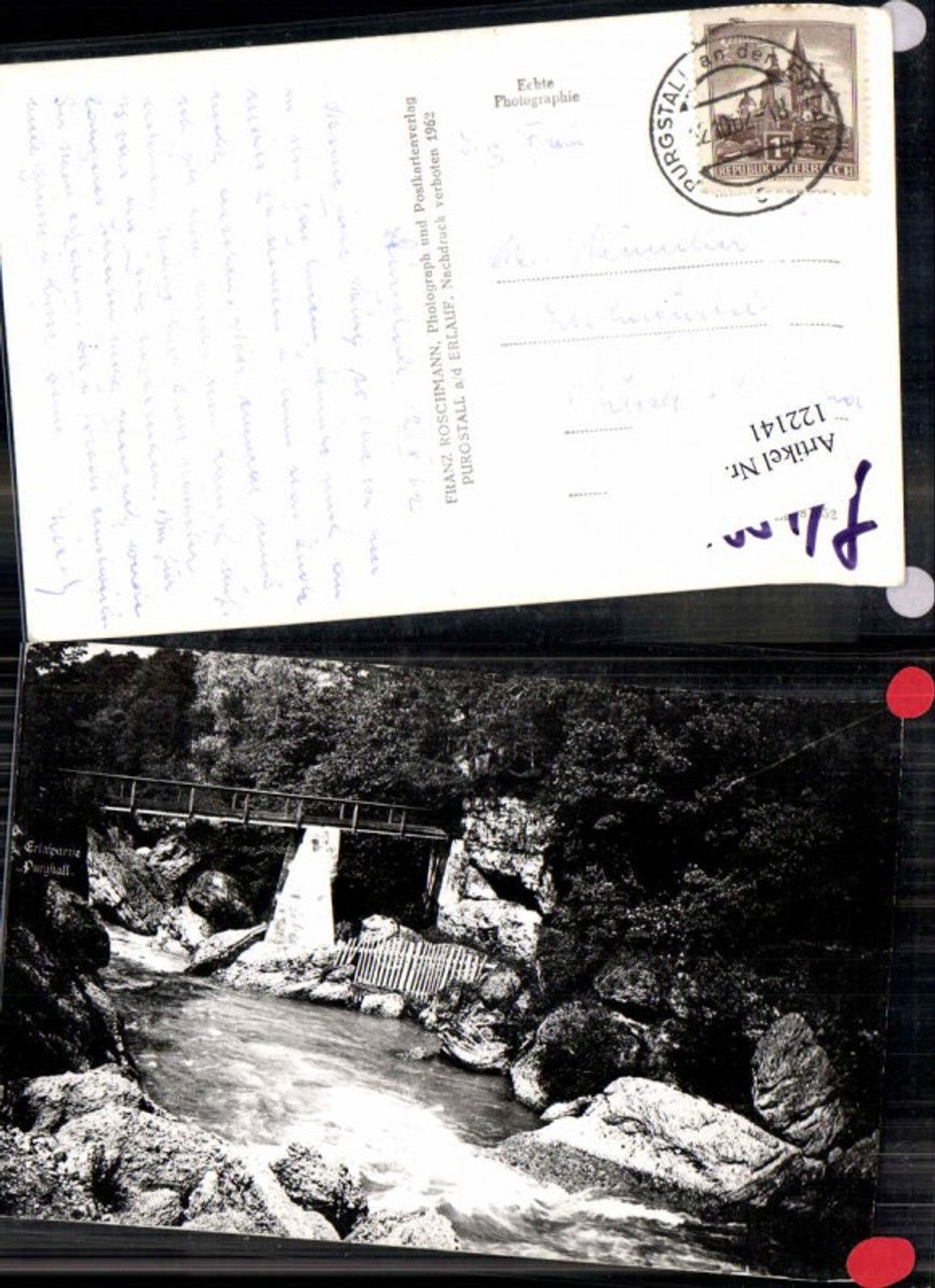 122141,FotoAK Purgstall a.d. Erlauf Brücke Erlaufpartie