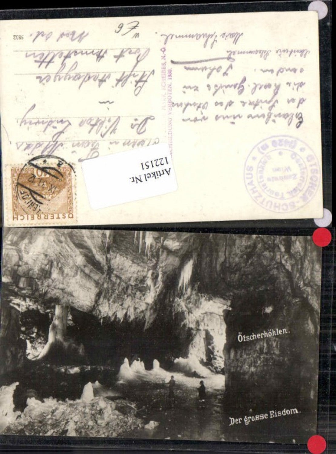 122151,Ötscherhöhlen bei Lackenhof Gaming Grosse Eisdom FotoAK