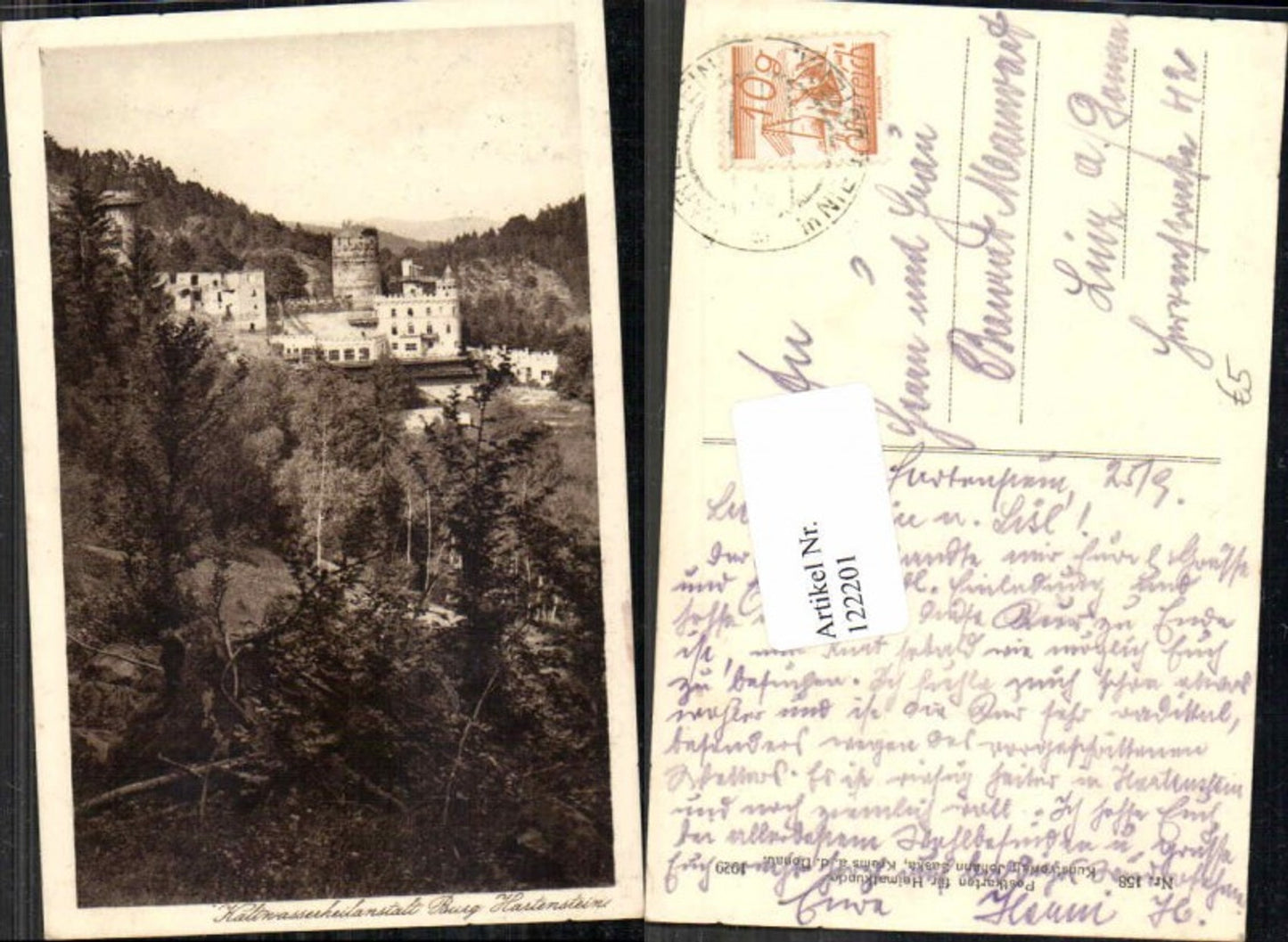 122201,Burg Hartenstein bei Els Krems 1919 Elsarn