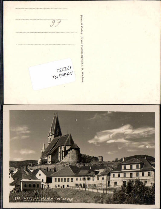 122232,Weissenkirchen in der Wachau Strassenansicht Detail Kirche