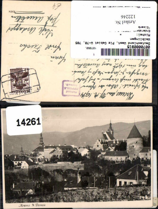 122246,Krems a.d. Donau Teilansicht m. Häuser 1935