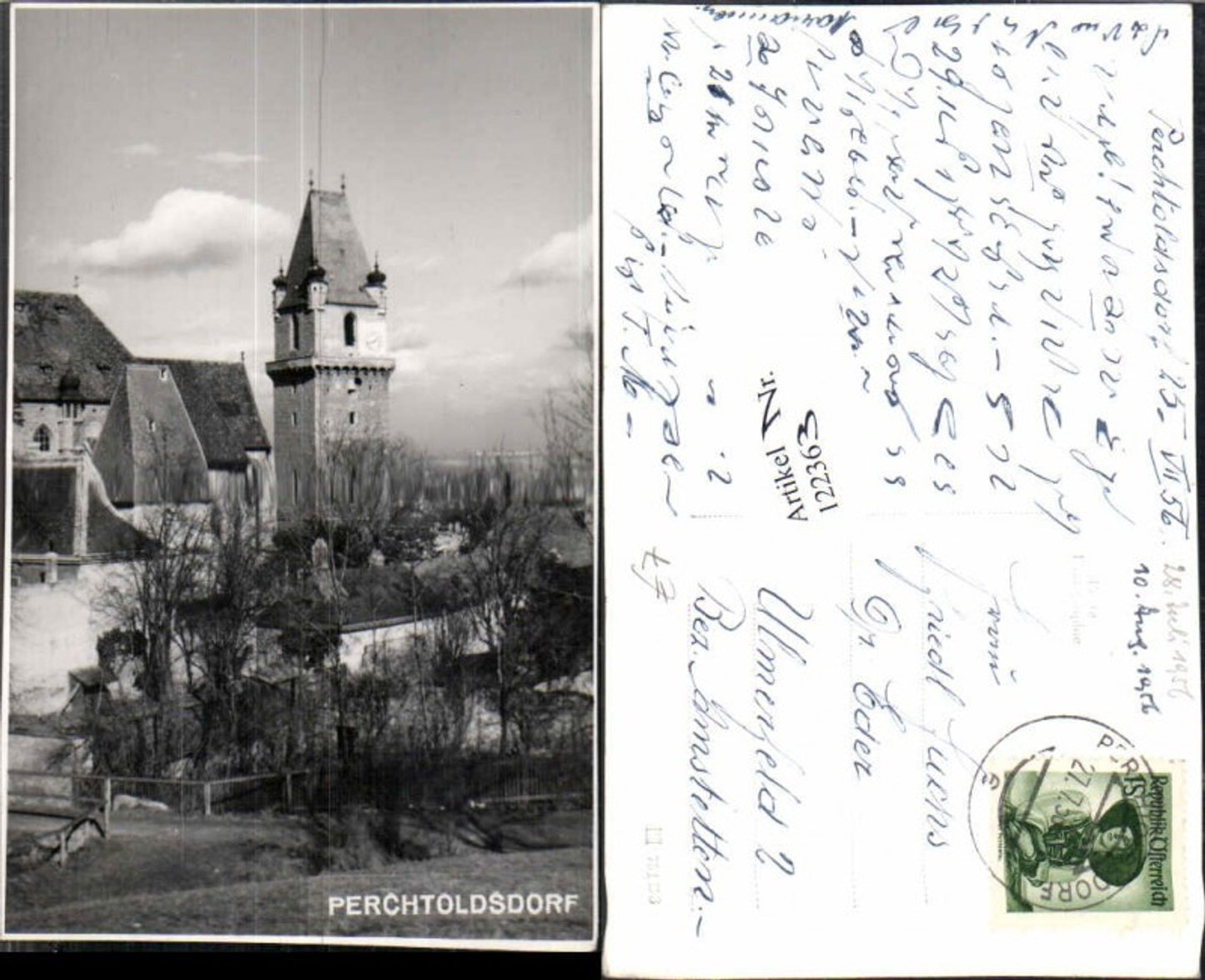 122363,FotoAK Perchtoldsdorf bei Wien Kirche Teilansicht