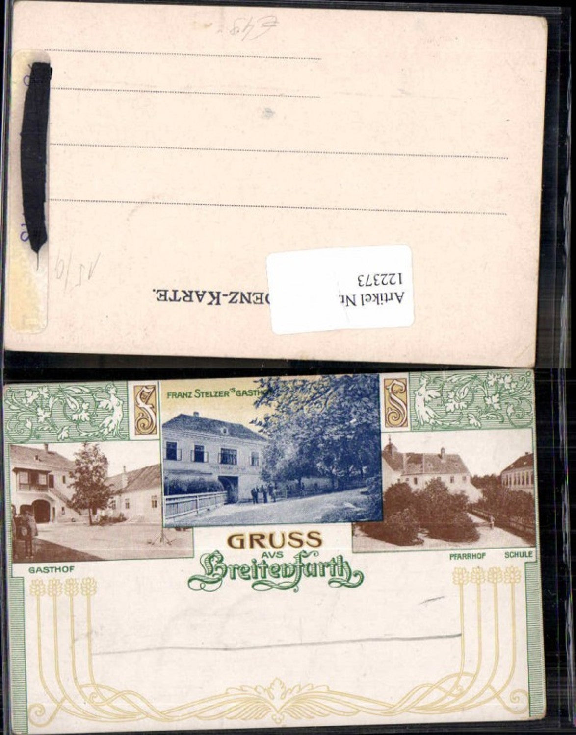 122373,Tolle seltene AK Gruss aus Breitenfurth bei Wien Gasthaus Stelzer Franz