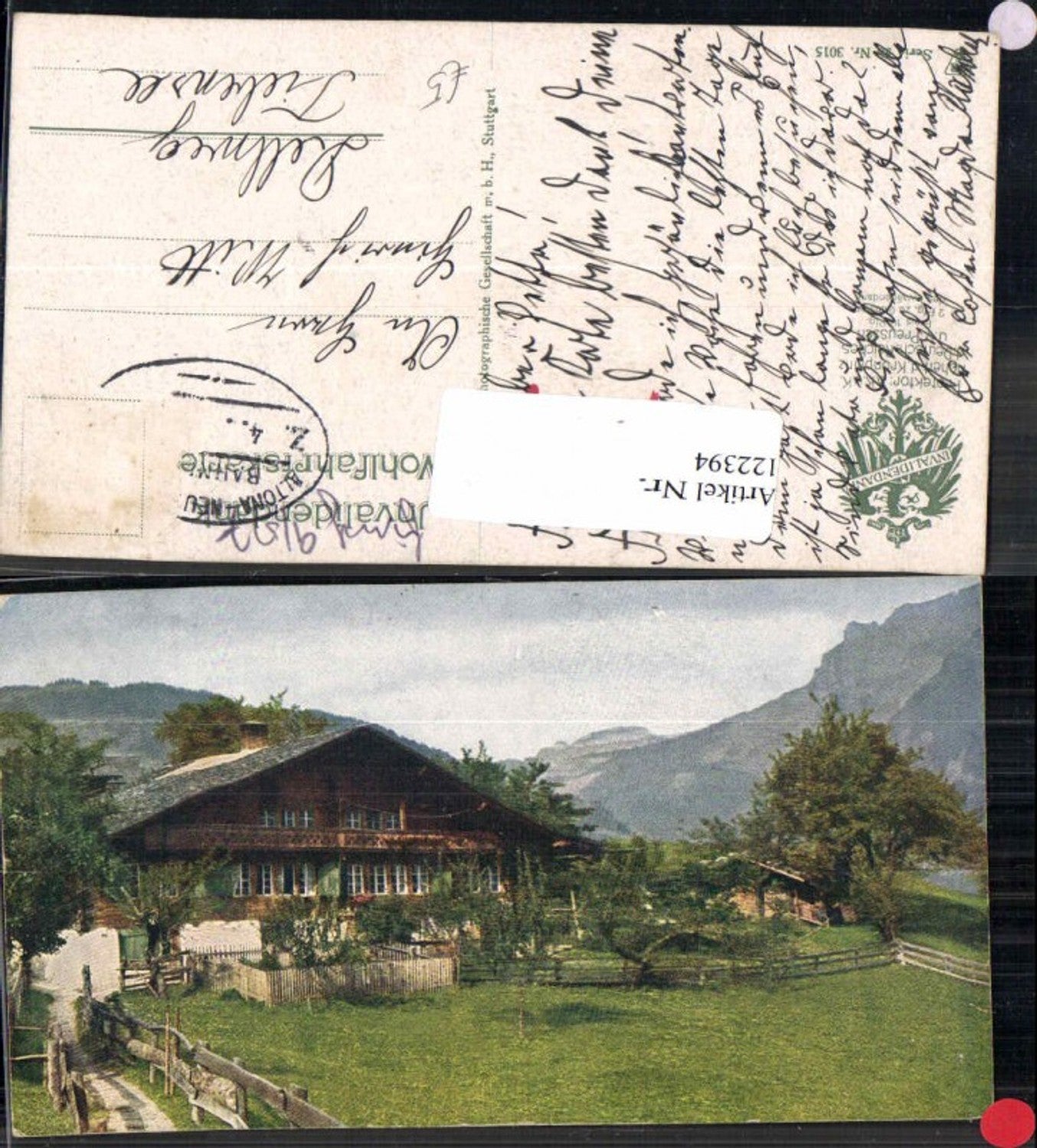 122394,Invalidendank Patriotik Preussen Bauernhaus in den Bergen