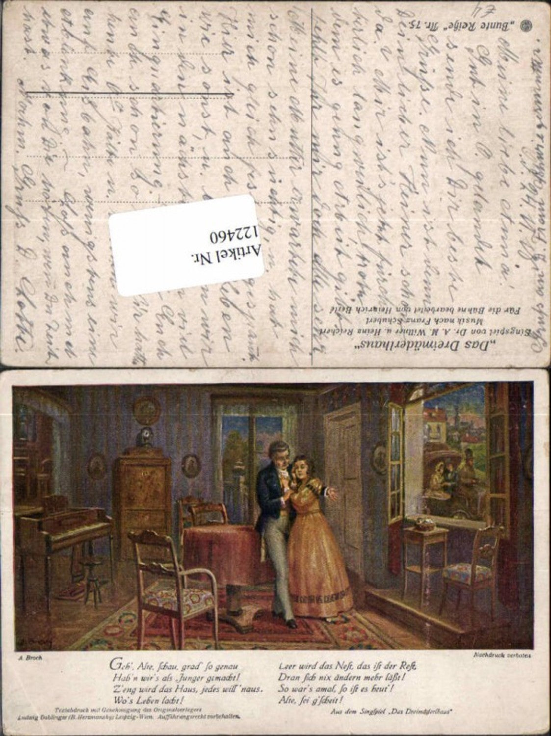 122460,A. Broch Dreimäderlhaus Liebespaar