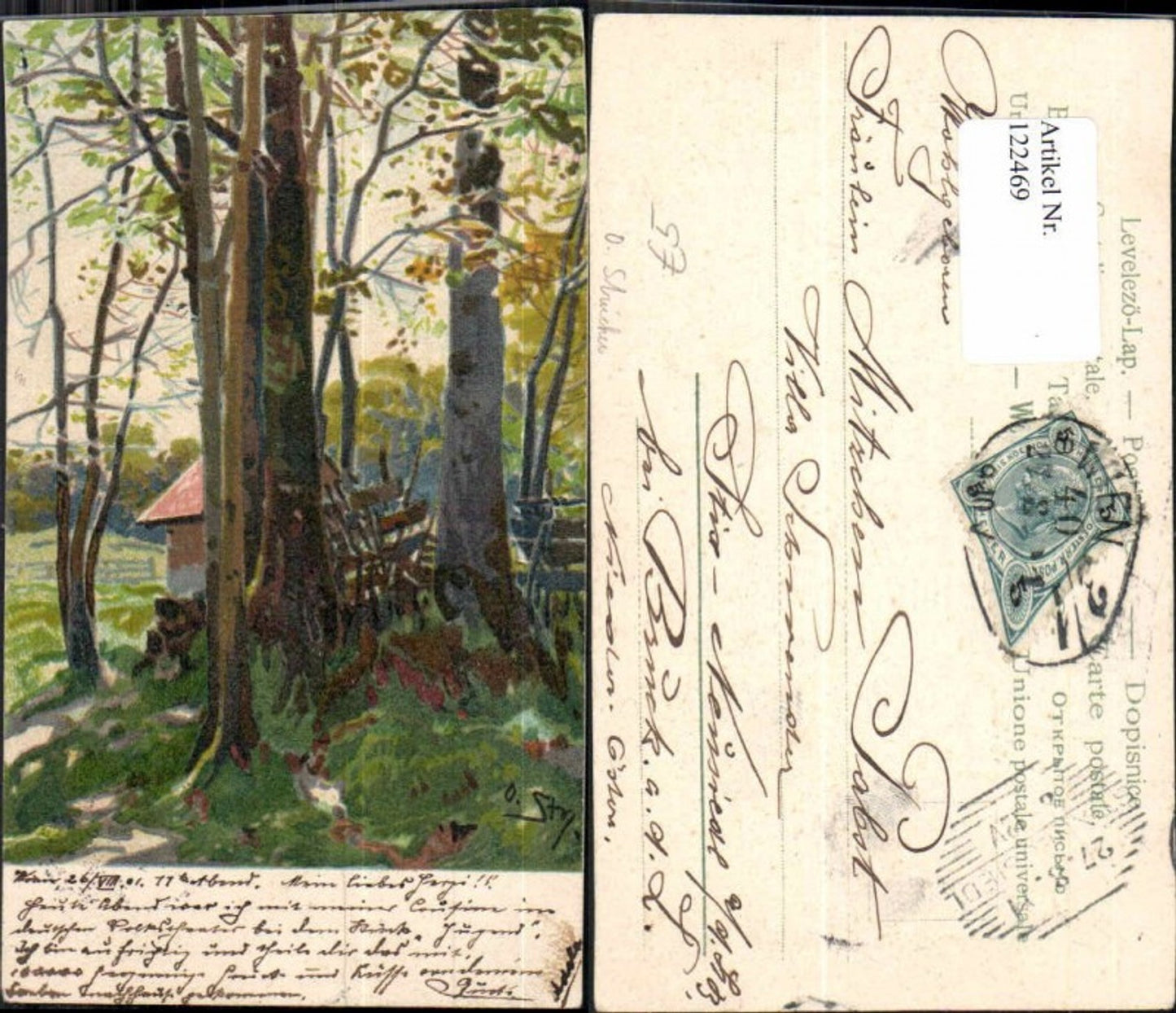 122469,Otto Sty Stücker Strücker Aquarell Litho