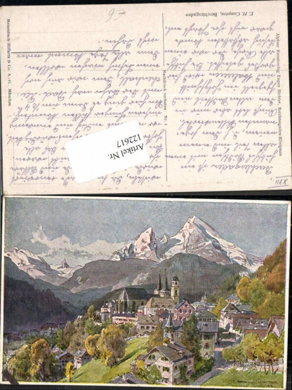 122617,E. Harrison Compton Berchtesgaden Bayern Tolle AK