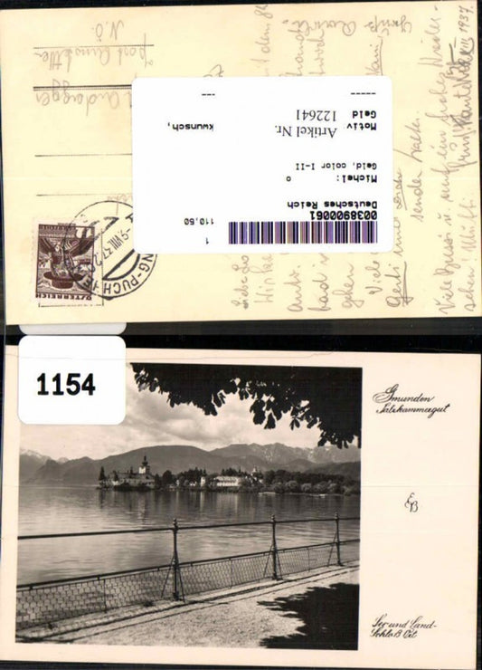 122641,Gmunden am Traunsee Schloss Ort Uferansicht 1937
