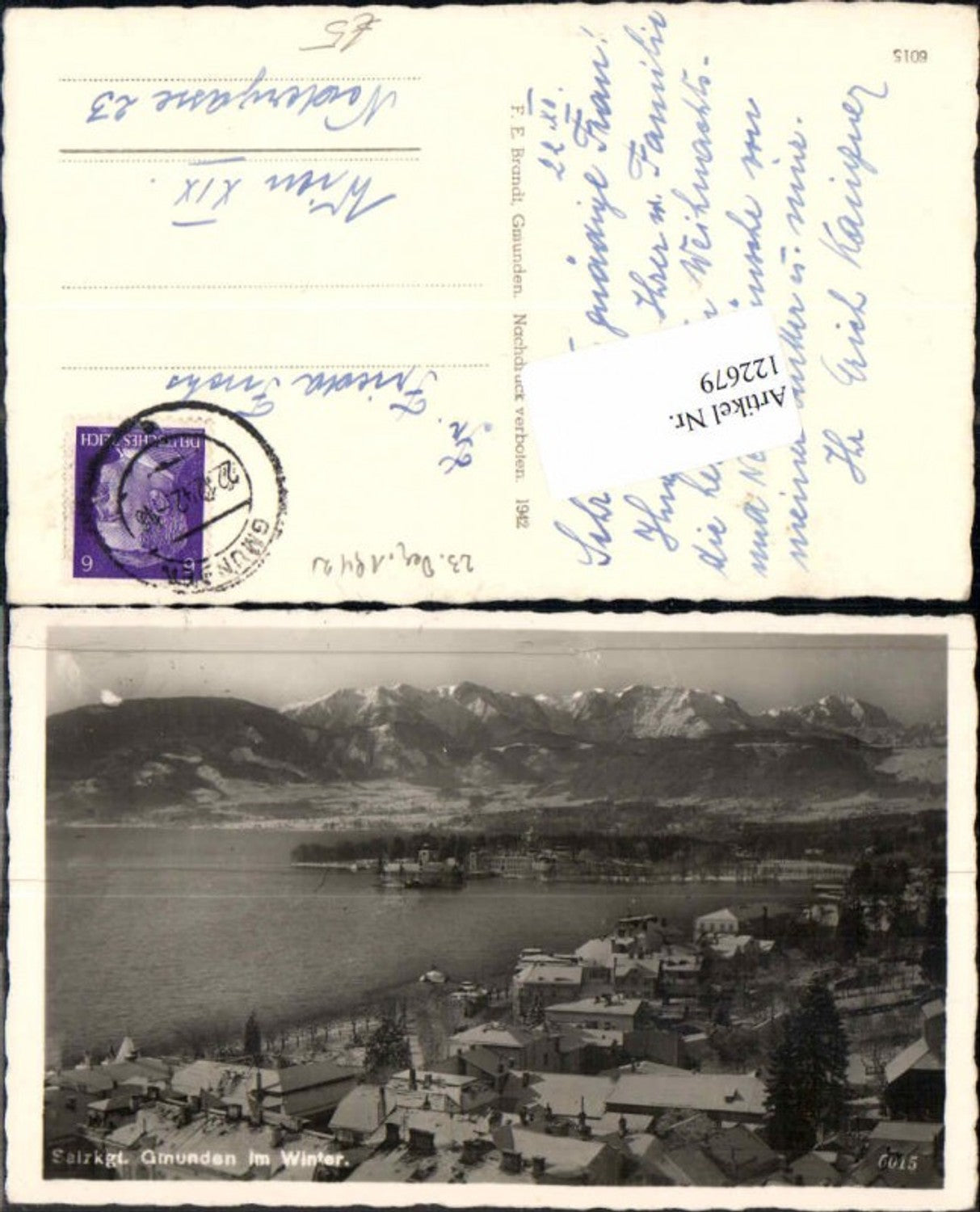 122679,Gmunden am Traunsee im Winter Brandt 6015