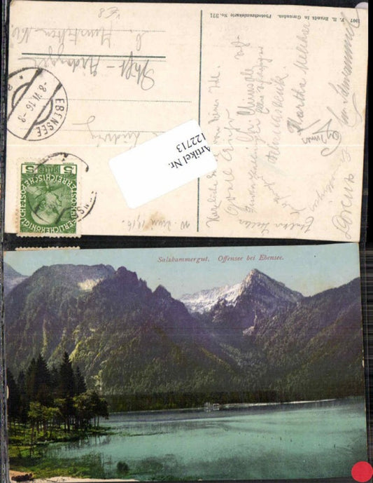 122713,Salzkammergut Offensee bei Ebensee Tolle Karte pub Brandt 371