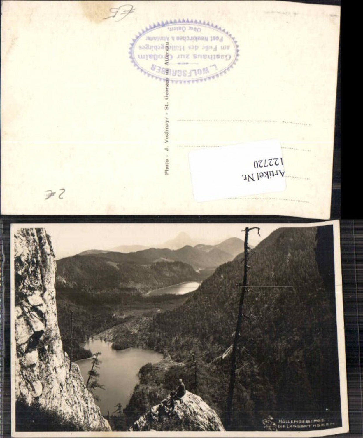 122720,Höllengebirge Langbathsee Ebensee 1930