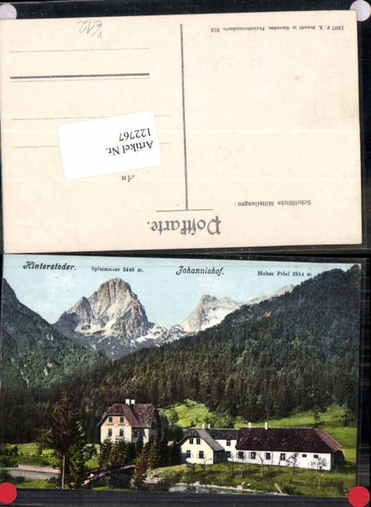 122767,Hinterstoder Johannishof Gasthaus m. Spitzmauer pub Brandt 913