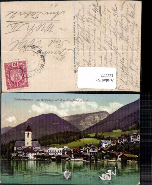 122777,Salzkammergut St Wolfgang am Wolfgangsee Schwäne pub Brandt 1026