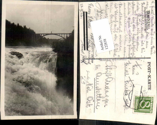 122838,seltene FotoAK Traunfall bei Gmunden Roitham 1928