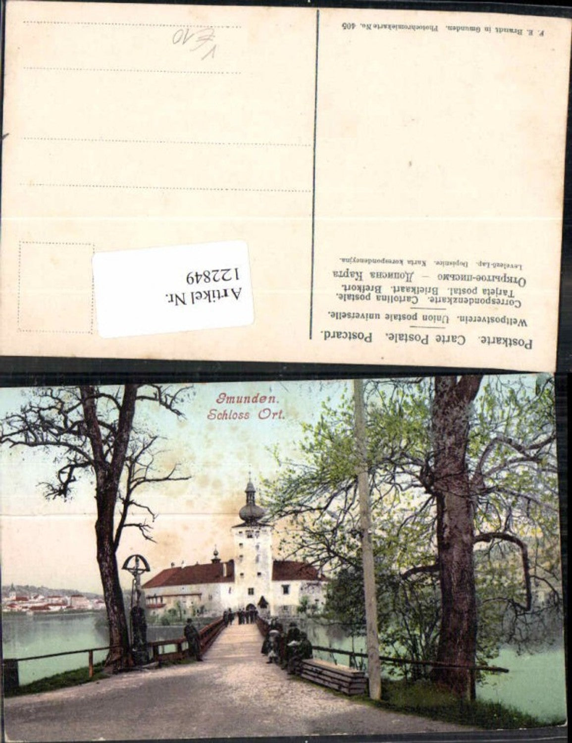 122849,Gmunden am Traunsee Schloss Orth Ort pub Brandt 405