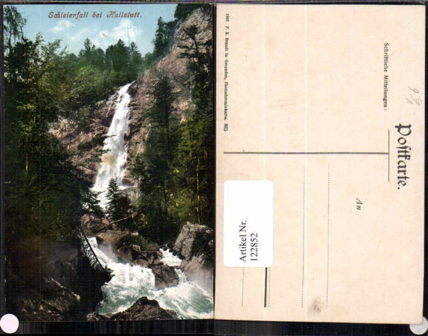 122852,Schleierfall bei Hallstatt Wasserfall pub Brandt 865