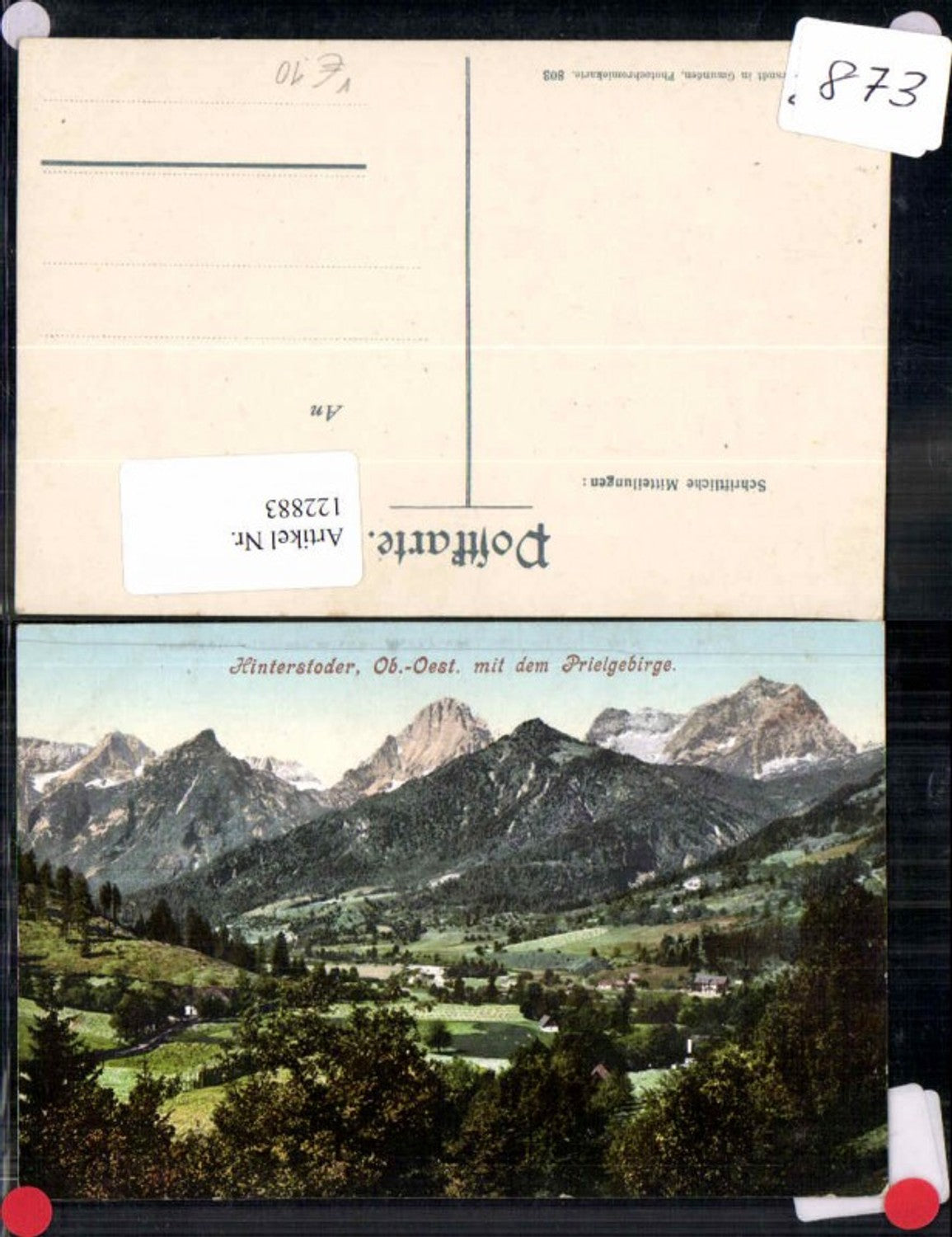 122883,Hinterstoder m.d. Prielgebirge Priel Tolle Karte pub Brandt 803