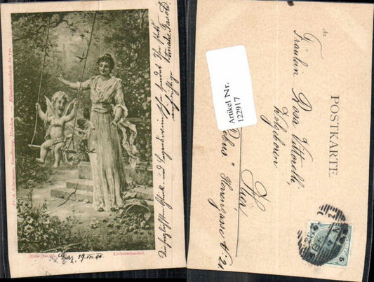 122917,Hans Zatzka Jugendstil Art Nouveau Engel Angel pub Ackermann 740