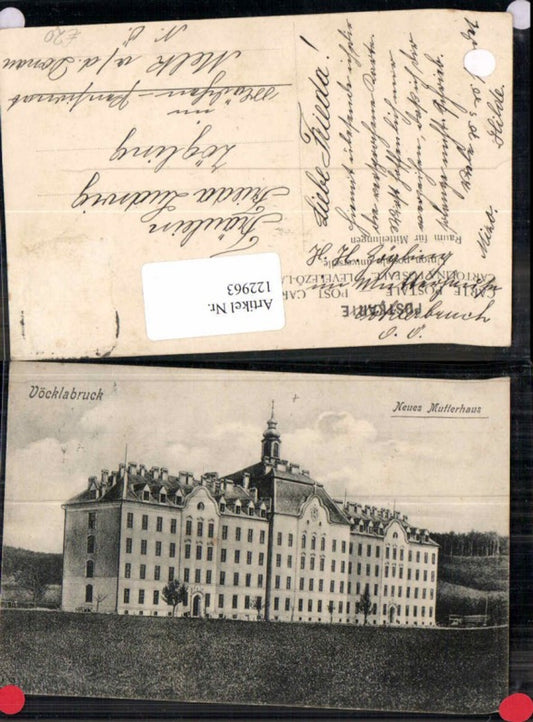 122963,Vöcklabruck Neues Mutterhaus seltene Ansicht 1915