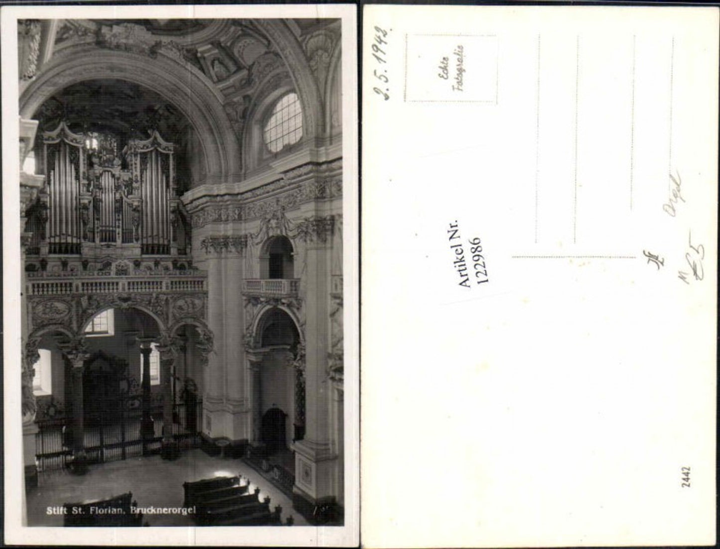 122986,St Florian Kirche Innen Orgel