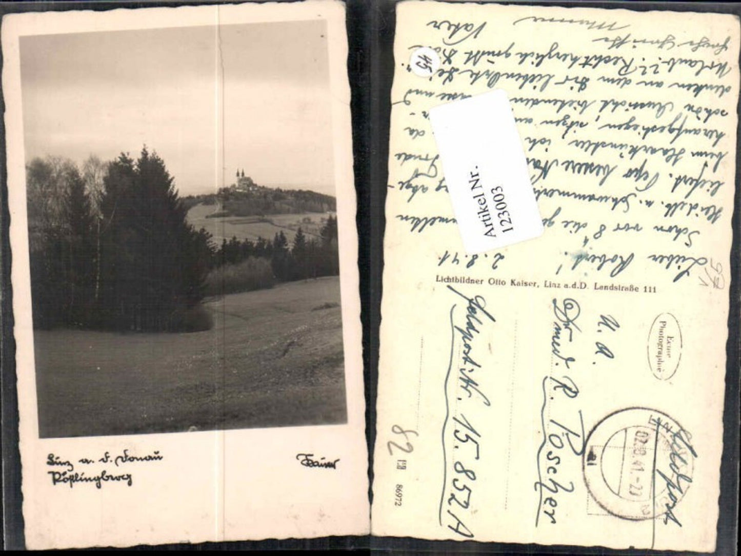 123003,Pöstlingberg bei Linz pub Foto Kaiser Feldpost