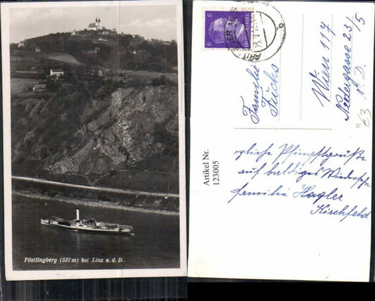 123005,Pöstlingberg bei Linz a.d. Donau m. Dampfer HEBE