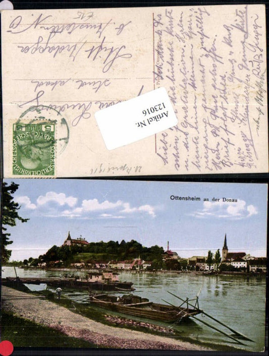 123016,Ottensheim bei Linz a.d. Donau Boot Landungsplatz 1910