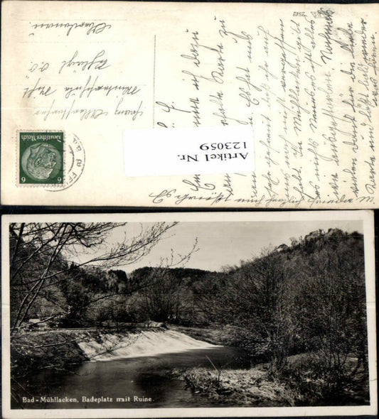 123059,Bad Mühllacken bei Feldkirchen a.d. Donau Badeplatz m. Ruine Ober Wallsee