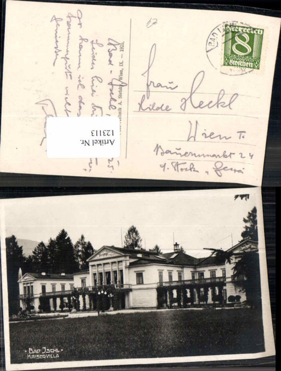 123113,Bad Ischl Kaiservilla 1925