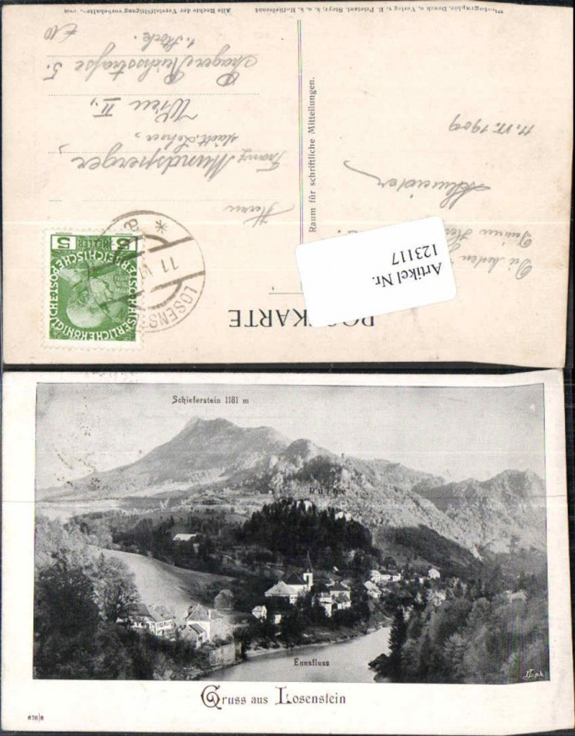 123117,Gruss aus Losenstein a.d. Enns 1900